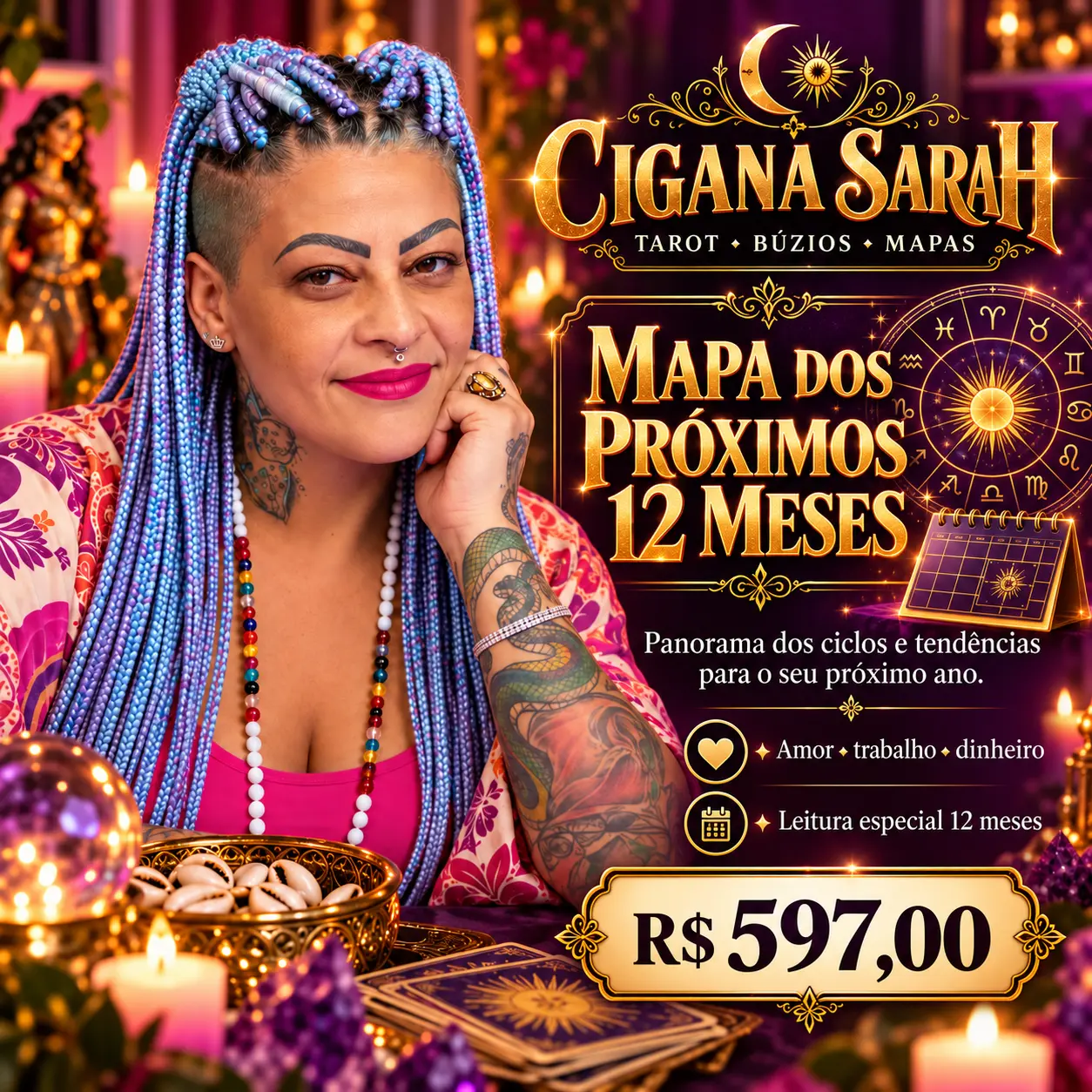 Mapa dos Próximos 12 Meses — Cigana Sarah