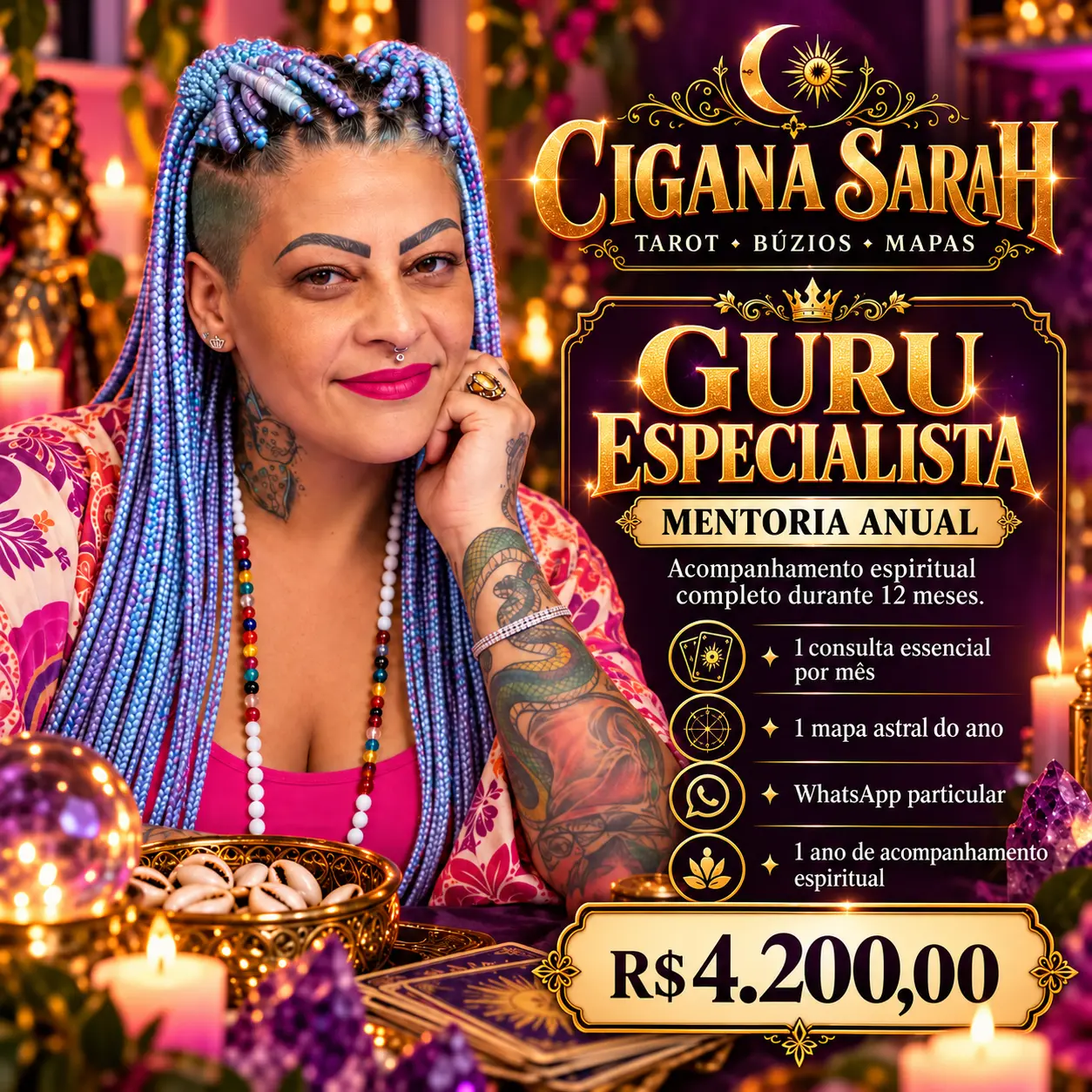 Guru Especialista — mentoria anual com a Cigana Sarah
