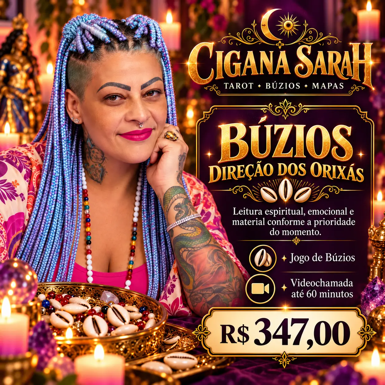 Búzios — Direção dos Orixás — Cigana Sarah